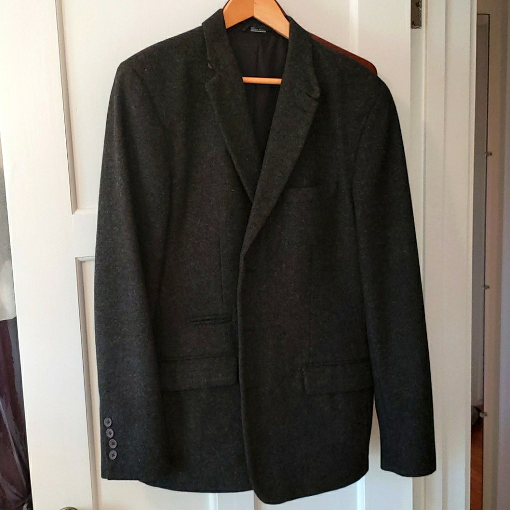 DKNY Charcoal Wool Blazer 44R